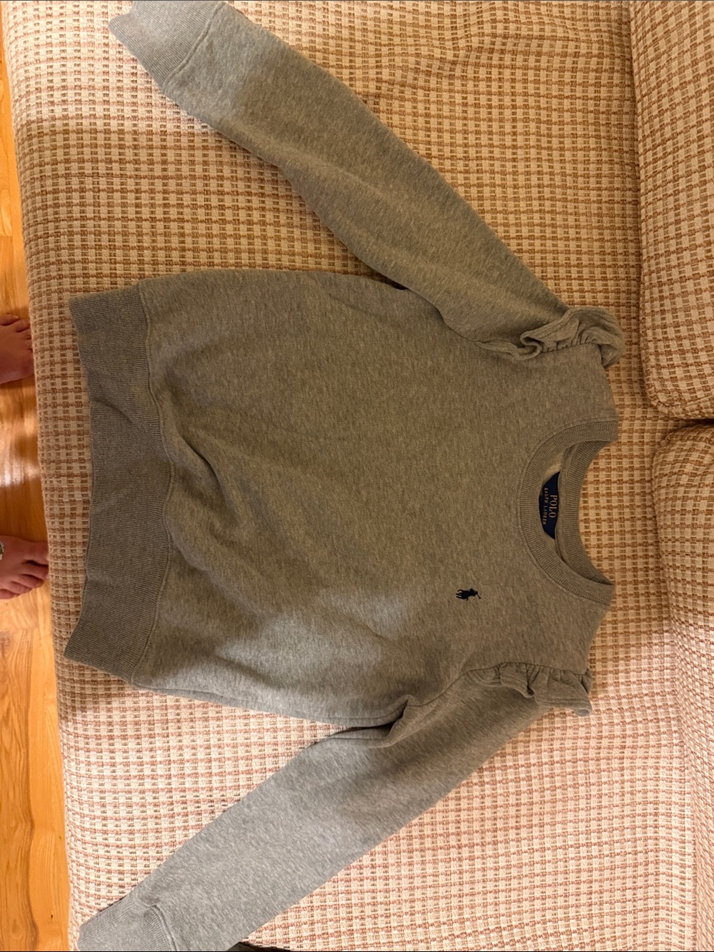 Ralph Lauren Gray Kids Sweatshirt girls size M 8-10 years old, cotton